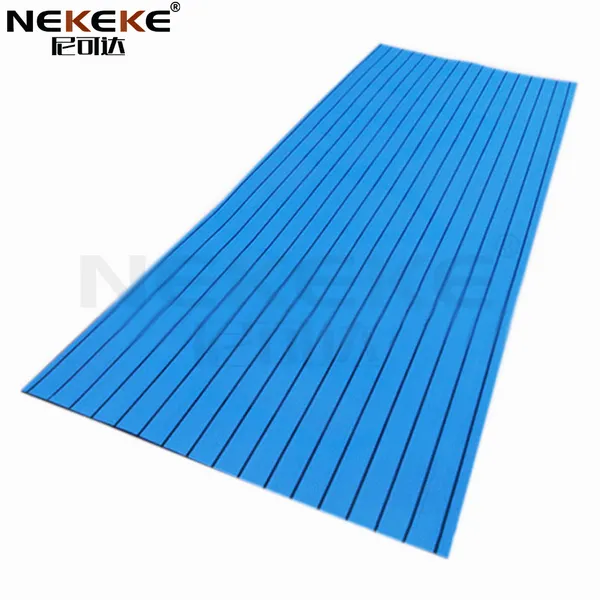 NEKEKE 90*240cm or 120*240cm Blue +Black Seam Line EVA Foam Sheet Ship Eva Cheap Outdoor Decking photo-2