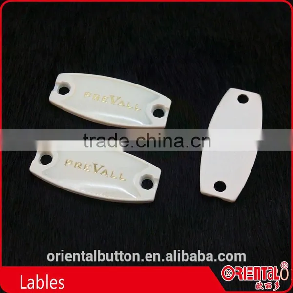 Clear Enameled Metal Logo Black Lables for Men Suits photo-2