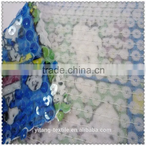 Dog Printed Sequin Fabric photo-2