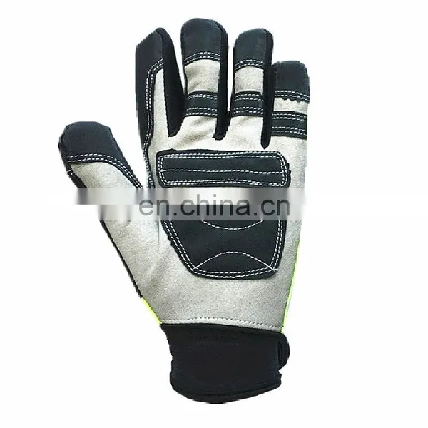 Factory Mechanical Reflective Mechanic Safety Repair Non-Slip Industrial Synthetic Leather Work Gloves photo-5