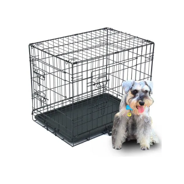 Factory Sale Strong Heavy Duty Square Tube Large Dog Cage Kennels With Wheels