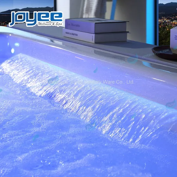 JOYEE China Manufacture 2 Person 69 Massage Jets Bathtub Ozone System Spa Whirlpool Bathtub photo-2