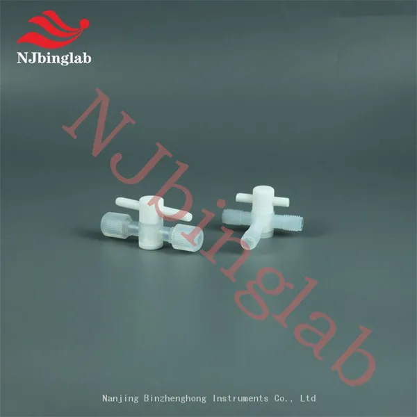 NJbinglab PFA Stopcock Valve, 2-way, Deliver Full Flow and Positive Shutoff photo-2