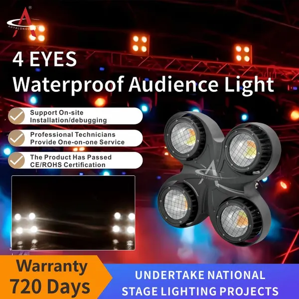 BD04F Binder 4*100W IP65 Waterproof Par Light LED Beads RGBW Full-colored Optional Audience Light photo-2