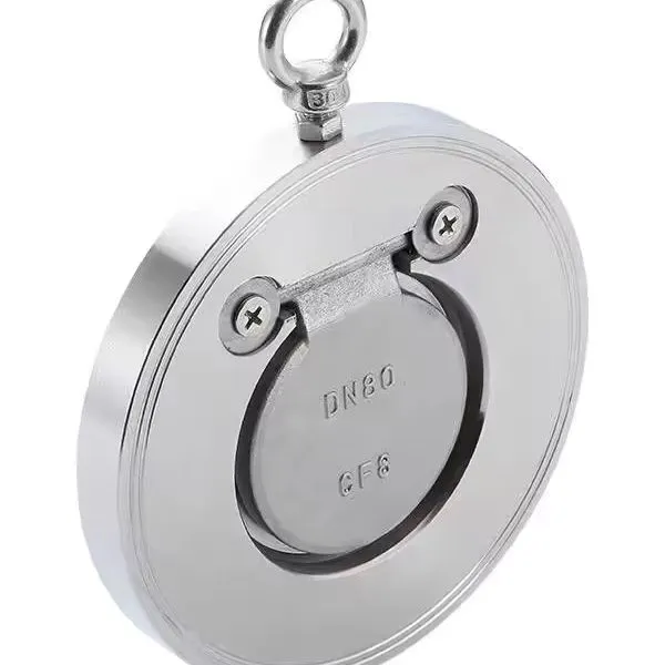 GOST 304 Stainless Steel H74W-16P Wafer Check Valve Thin Single Disc Circular Plate Check Valve