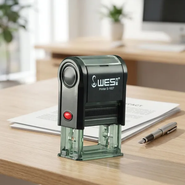 Factory Direct WES Stamp 10x27mm Auto Office Stamp With Logo Printing for Business Authentication Financial Stamps