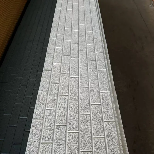 PU Insulated Metal Wall Panel Lightweight Fireproof Sound Insulation Decorative Embossed Siding for Building Facade photo-5