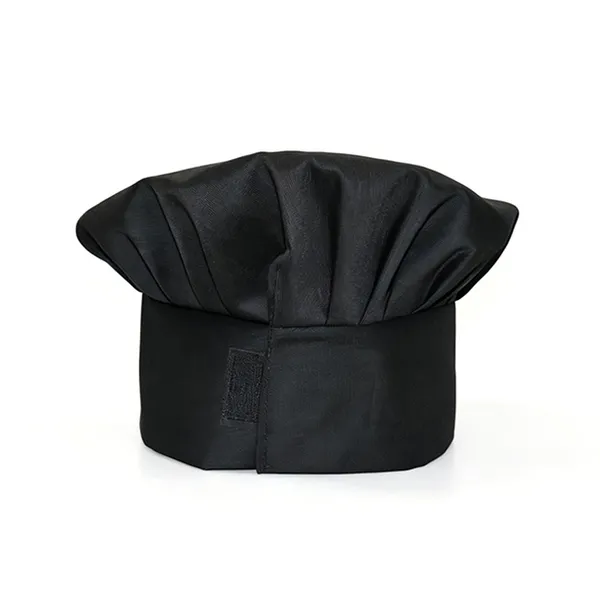Solid Pleated Chef Hat Oil Resistant Kitchen Work Hat Adjustable Catering Uniform Cap Custom Embroidery photo-4