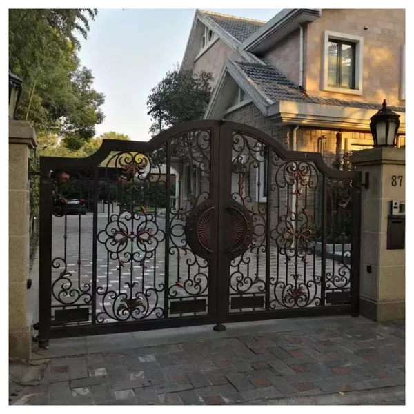 Home Garden Driveway Gates Wrought Iron Gate Aluminum Gate Design China photo-4