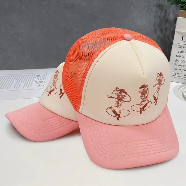Breathable 5 Panel Foam Trucker Hat Custom Print Logo Net Trucker Hats Adjustable Mesh Baseball Caps with Rope