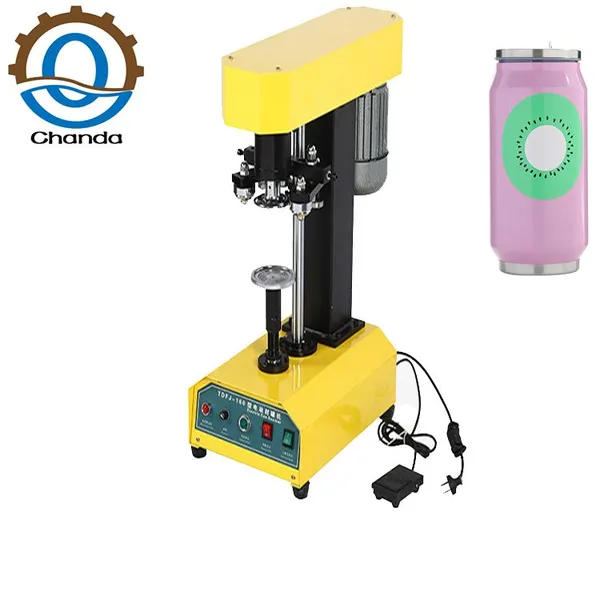 Mo-QDMECH Can Sealing Machine BZ030 Semi Automatic Can Sealer Seaming Machine for Glass Can Food Beverage