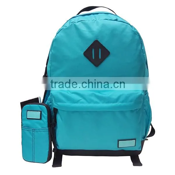 Nylon + 420D Polyester Blue Color Casual Backpack With Tablet Compartment + Mobile Phone Pouch photo-2