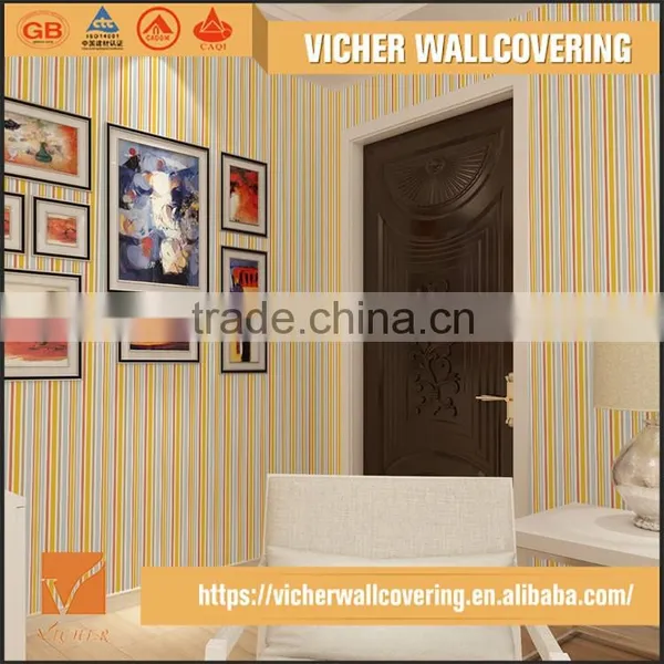 Professional Manufacturer Eco-Friendly Classic Stripe Style Style Top Quality 3D Decorative Wallpaper