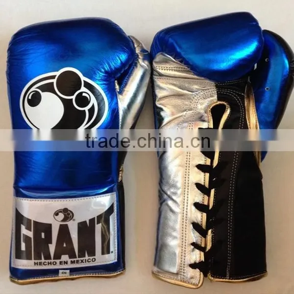 Pakistan Cowhide Leather Black Boxing Gloves photo-4
