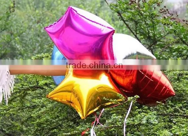 Love heart 18-inch aluminum foil balloons Pentagram round balloons Marriage room decoration