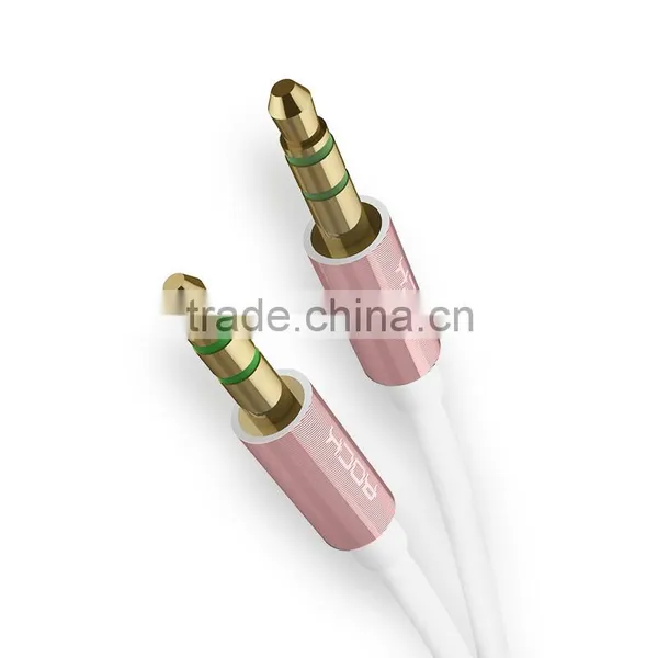 Rock RAU0509 200CM Audio Cable for IPhone 6s Headphone Speaker 3.5MM Universal Metal Aux Stereo Audio Cable photo-2