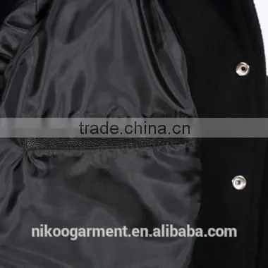 Wholesale Quality Fitted Men's Varsity Wool Jackets With Printing/Embroidery photo-2