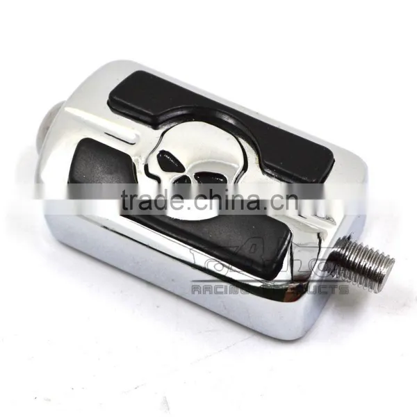 BJ-FP216-053 Chrome Billet Aluminum Skull Motorbike Shifter Shift Peg For Harley Davidson photo-2