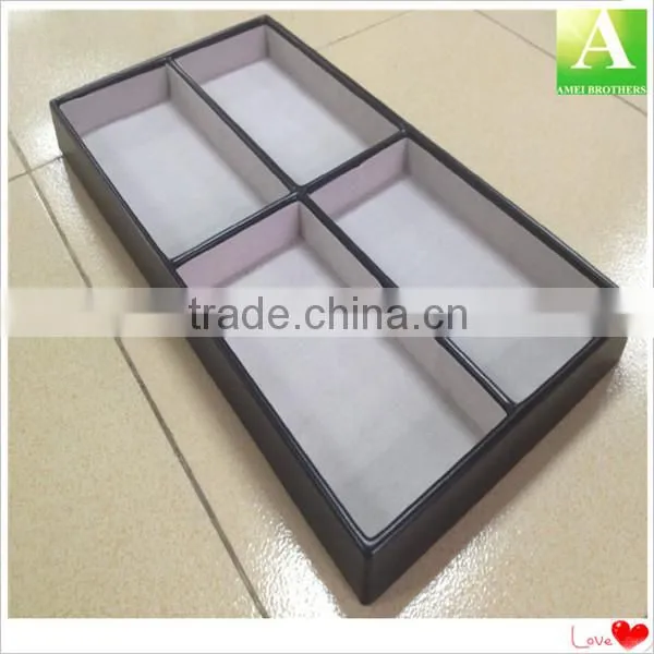 Custom Vacuum Formed ps Compartments Tray With Flocking