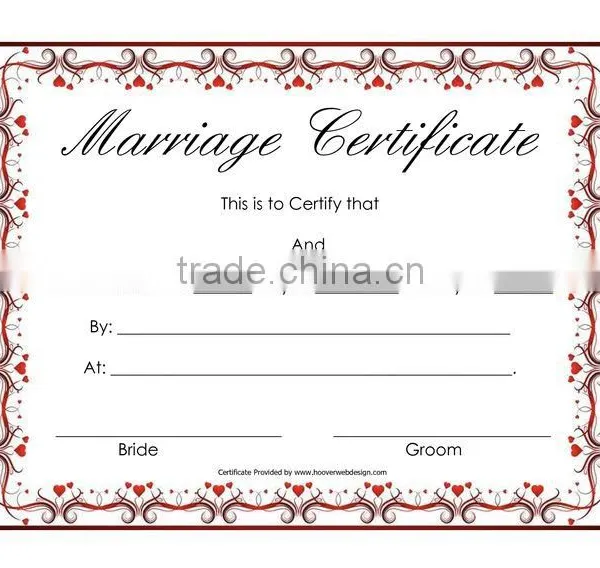 Marrage Certificate