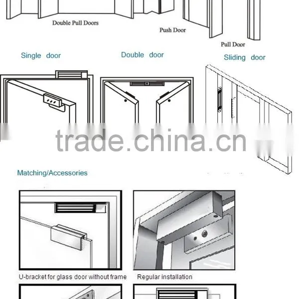 12V/350mA Access Control System 180kg Electric Magnetic Lock PY-EL5-2 photo-4