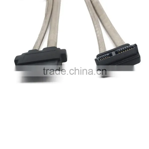 7+6 Right Angle to Straight Naked Electric Protective Shielding Hard Disk Sata Data Cable photo-2