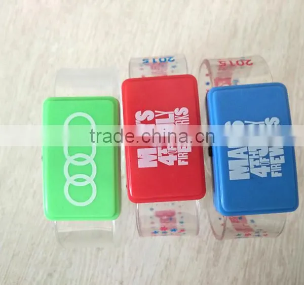 Various Color Custom Logo Flashing Led Silicone Wristband photo-3