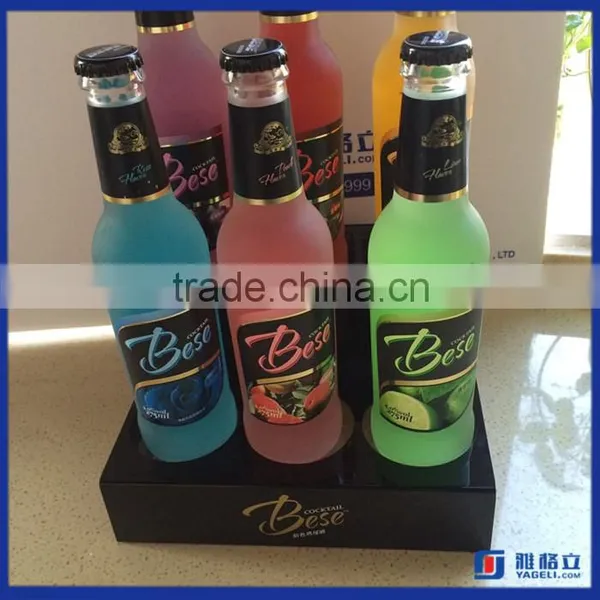 2016 Factory Directly Acrylic Wine Bottle Display / 6 Bottle Circle Hole Acrylic Wine Display Holder photo-2