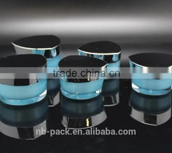 Triangle Acrylic Cream Jar Heart Shape Cosmetic Cream Jar Acrylic Cream Jar