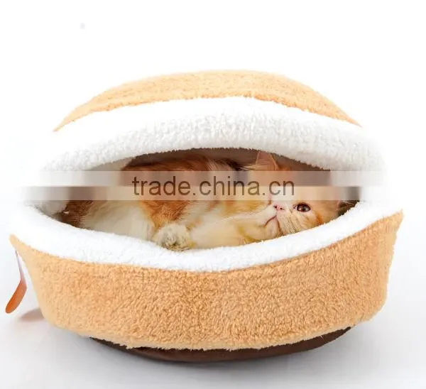 Populer Hamburger Style Shell Nest Windproof Waterproof Removable Pet Cat Bed House Thermal Hiding photo-5