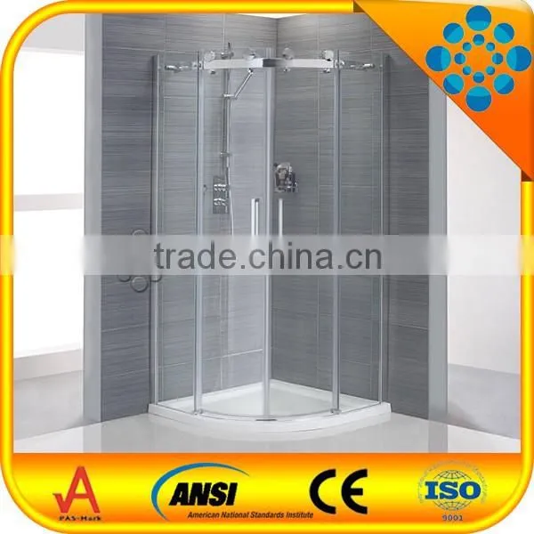 High Quality 8mm Flat and Curved Tempered Safety Glass for Shower Enclosure and Bathroom Manufacturer With Drilling Holes photo-3