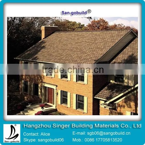 2015 New Design 5-tab Asphalt Shingle ,Fish-scale Asphalt Shingle,Bitumen Asphalt Shingle photo-4