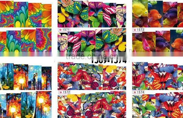NEW 6 sheet/set beautiful Nail Art sticker transfer water decal 1569#1574