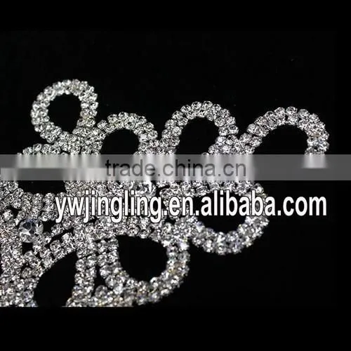2015 New Arrival Hot Fix Bridal Round Appliques Rhinestone Wholesale photo-2