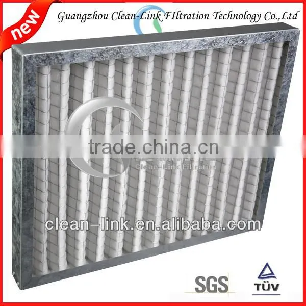 Galvanized Frame Polyester Sythetic Fibre Foldaway Panel Filter