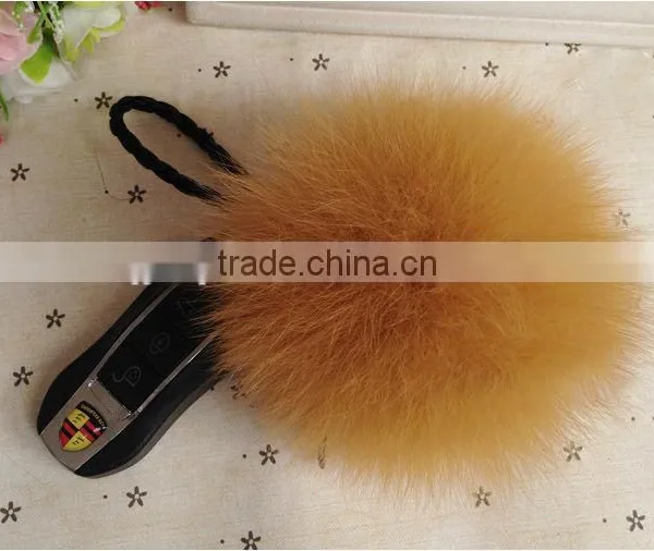 Fox Fur Ball Key Chain / Fur Pom Poms / Fox Fur Keychain photo-5