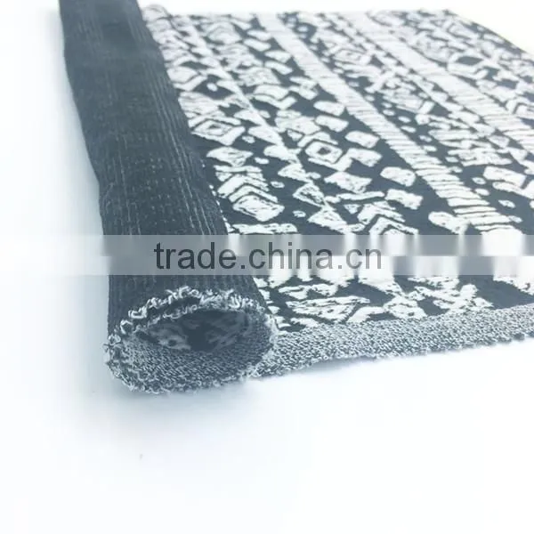 Black White Fashion Warp Knitted Fabric Texile Knitting Jacquard Fabric