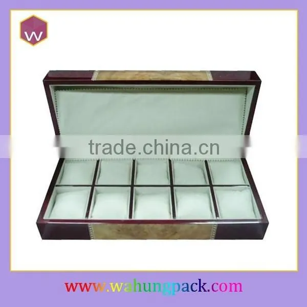 Long Wood Watch Box 10 & Rotating Watch Box Cushion Making Wood