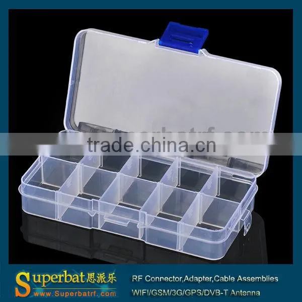 Compact Adjustable 10 Compartments Plastic Storage Box photo-2