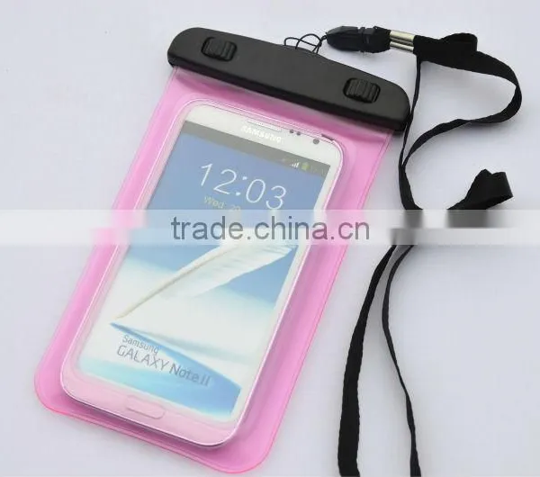 2014 Summer 100% Waterproof PVC Pouch Cases With Neck-strap for 5.5 Inches Big Smartphone Samsung Note 2 Note3 S3 S4 photo-3