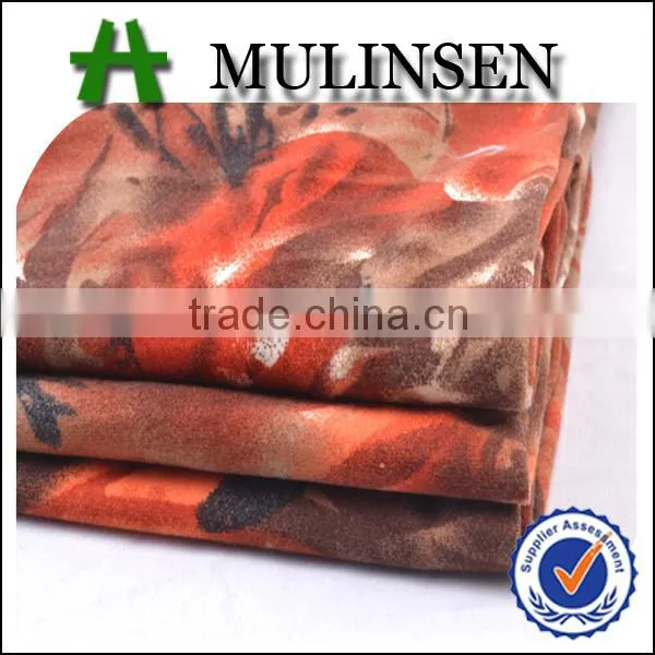 Shaoxing Textile Soft Print118D Polyester Knitted Fdy Brushed Printed Fabric