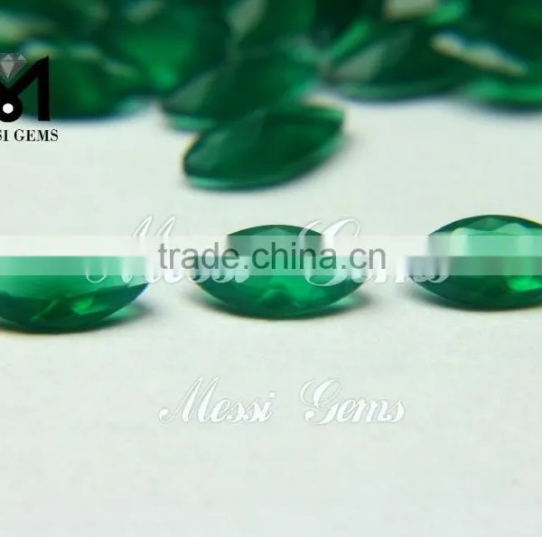 3x6mm Marquise Cut Natural Green Precious Agate Gemstone photo-2