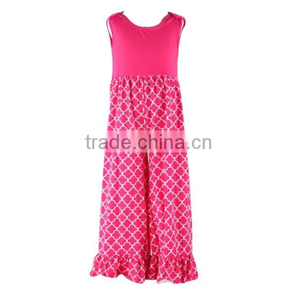 Wholesale 2016 Girls Clothes Summer Sleeveless Lovely Shorter/longer Jumpsuit Quatrefoil Baby Romper photo-3