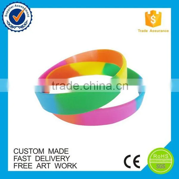 Customized Candy Color Cheap Silicone Blank Wristband photo-6