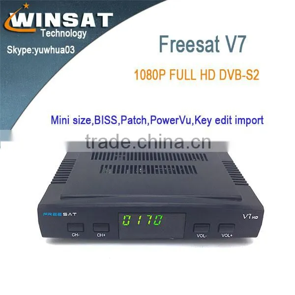 Pre-sale!!! Freesat V7 Super Mini DVB-S2 Satellite Receivers Support PowerVu, Bisskey and Cccam With Dongle Supported