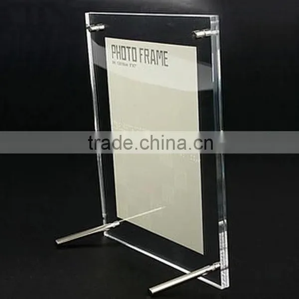 High Quality Clear Acrylic Desktop Photo Frame With Advertising Nail photo-2
