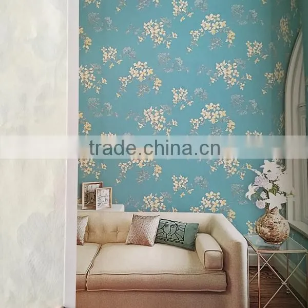 Non Woven Hot Sale Flower Garden Artificial Wallpaper photo-6