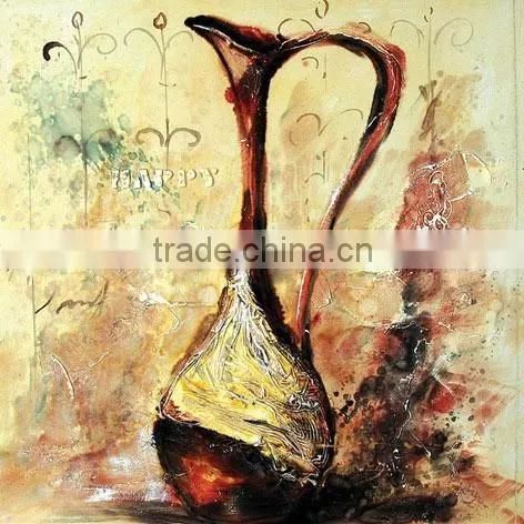 Handmade Still Life of Bottle Oil Painting