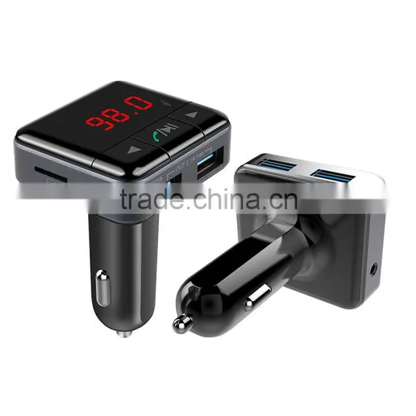 BC12 Dual USB Car Charger Bluetooth FM Transmitter Kit With APP Function, Support LCD Display / TF Card Music Play / Hands-free photo-3