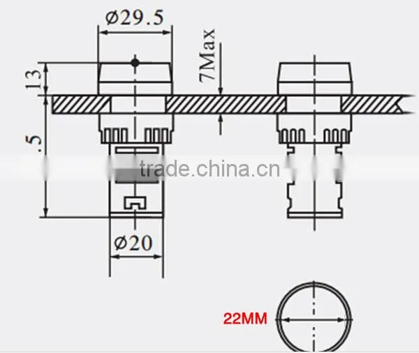CE RoHS AD16-22SM Push Button Switch photo-2